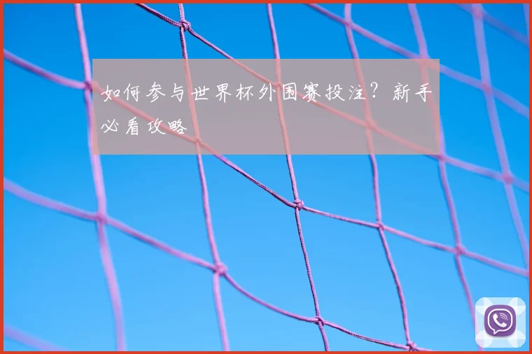 如何参与世界杯外围赛投注？新手必看攻略